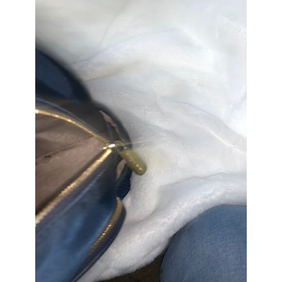 Michael‎ Kors Navy Backpack with Gold Hardware and Logo Plaque - Picture 12 of 14